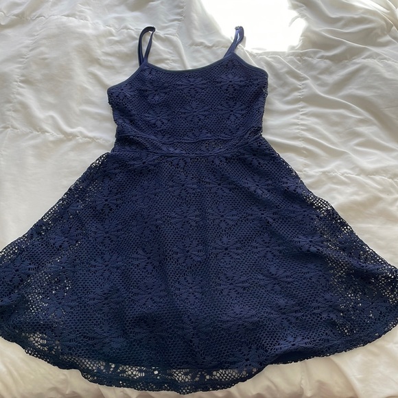 Rue21 | Dresses | Rue2 Blue Flower Lace Dress | Poshmark